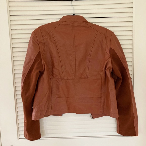 Slim Fit Leather Jacket - Picture 3 of 9